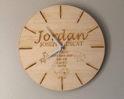 Baby Details clock