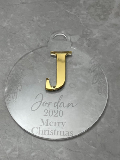 Initial and Name Bauble