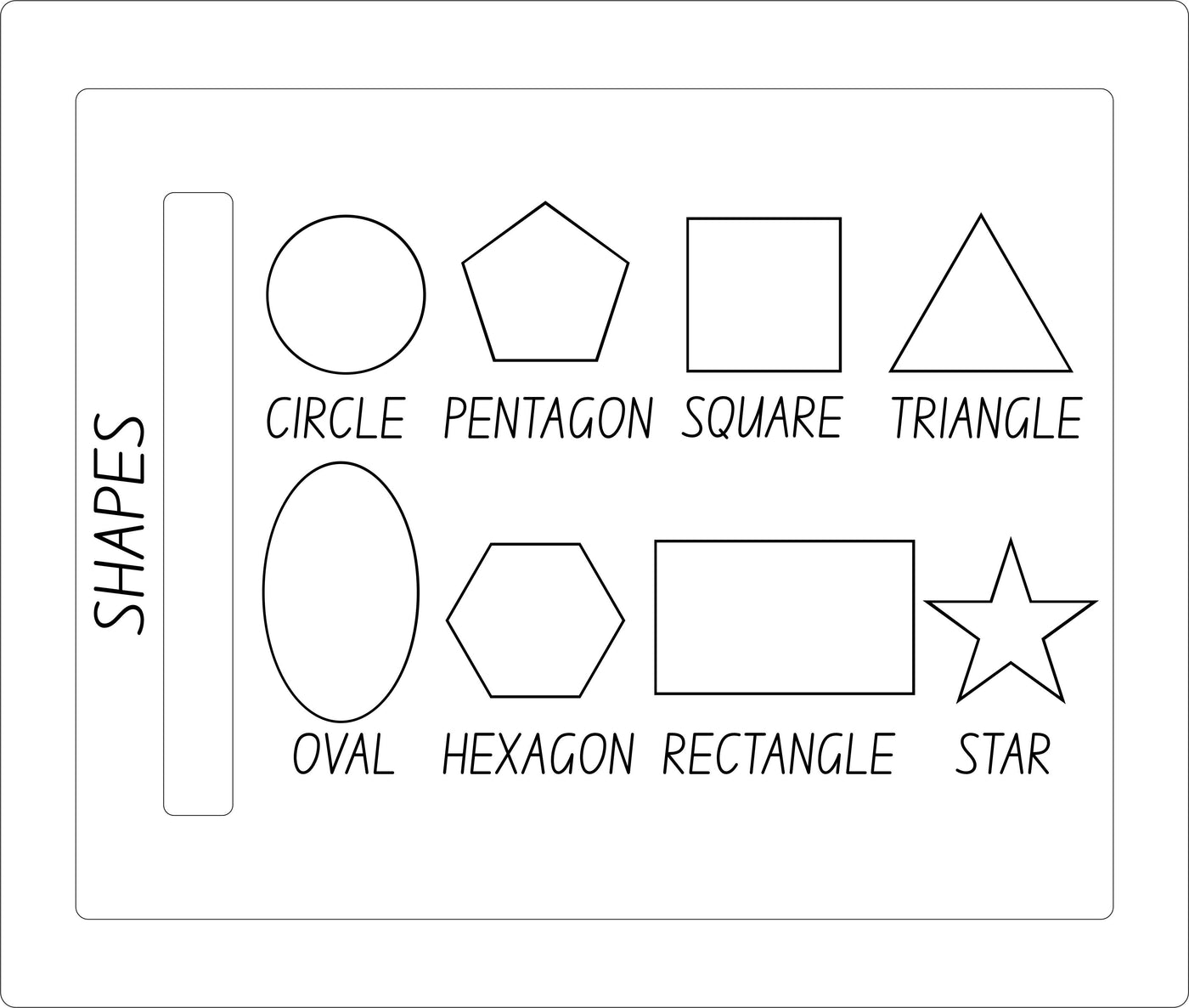 Shapes Trace & Earse Board